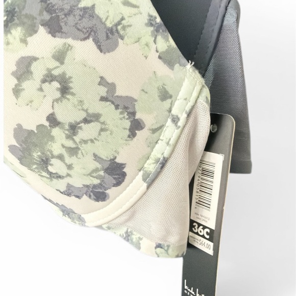 Nicole Miller Floral and Solid Light Lift (3)Bras Set 36C -Floral/Gray/Black - Picture 3 of 7